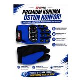 Srkoc Standart Beden Dokunmatik Motor Eldiveni Mavi