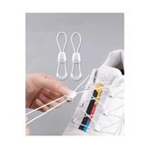 srtfootcare Akıllı Kilitli Outdoor Ayakkabı Bağcığı 120cm (SALOMON AYAKKABILARA UYUMLUDUR) 1 Çift Beyaz