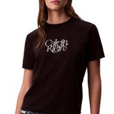 Ss Fitted Script Siyah Kadın T-Shirt