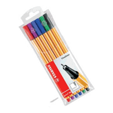 Stabilo 0.4 mm Renkli 6'lı Paket Point 88 Fineliner Keçeli Kalem