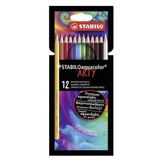 Stabilo Aquacolor Arty Sulandırılabilir 12'li Kuru Boya Kalem Seti