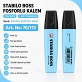 Stabilo Boss Fosforlu Kalem 1 Adet – Metin Işaretleme Kalemi - 70/112 PASTEL ESİNTİLİ MAVİ