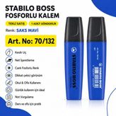 Stabilo Boss Fosforlu Kalem 1 Adet – Metin Işaretleme Kalemi - 70/132 SAKS MAVİ