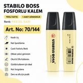 Stabilo Boss Fosforlu Kalem 1 Adet – Metin Işaretleme Kalemi - 70/144 PASTEL SARI
