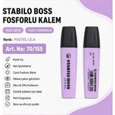 Stabilo Boss Fosforlu Kalem 1 Adet – Metin Işaretleme Kalemi - 70/155 PASTEL LİLA