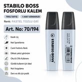 Stabilo Boss Fosforlu Kalem 1 Adet – Metin Işaretleme Kalemi - 70/194 PASTEL TOZLU GRİ