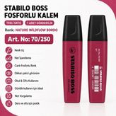 Stabilo Boss Fosforlu Kalem 1 Adet – Metin Işaretleme Kalemi - 70/250 NATURE WILDFLOW BORDO