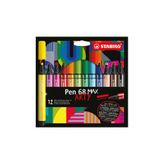 Stabilo Pen 68 MAX ARTY 12'li Keçeli Kalem Seti