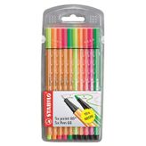 Stabilo Point 88 & Pen 68 10 Neon Renk Keçeli Kalem Seti
