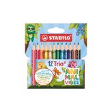 Stabilo Trio Thick Animal Vibes Short 12'li Kuru Boya Kalemi