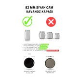 Standart Cam Kavanozlar İçin 82 mm Siyah Twist-Off Kavanoz Kapağı - 20'li Paket