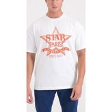 Star Erkek Beyaz Oversize Star Paris Baskılı T-Shirt - 2XL