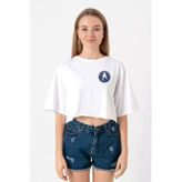 Star Trek Discovery Starfleet Command Beyaz Kadın Crop Tshirt