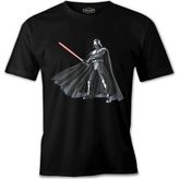 Star Wars - Darth Vader Lightsaber Siyah Erkek Tshirt - M