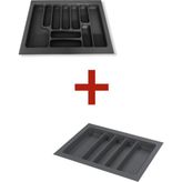 Starax 2li 64*49 Gri Çekmece Içi Düzenleyici Kaşıklık + Kepçelik