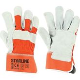 Starline E-001 Gri Takviyeli Deri İş Eldiveni