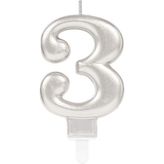 Starseven 3 Rakam Mum Gümüş Renk