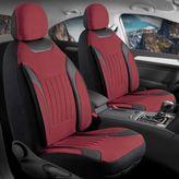 Startcar Skoda Forman Station Wagon Tay Tüyü Oto Koltuk Kılıfı Fermuarlı Ön Arka Set Bordo Edition