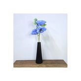 Stdekor Mavi Gelincik, Siyah Vazo 40Cm