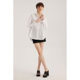 Stella Pulvis Beyaz Oversize Poplin Gömlek - 44