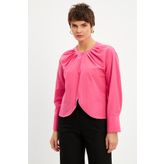 STELLA PULVIS Pembe Pile Detaylı Bluz