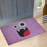 Stepmat Mor Gülen Emoji Çift Taraflı Kauçuk Kapı Önü Paspası