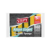 Stepy Black Bulaşık Süngeri 5'li Düz