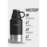 Stevig 4 Multi-Cup Çelik Termos 900 Ml Black St-211