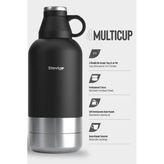 Stevig St-212 4 Multi-Cup 1.9 L Siyah Çelik Termos