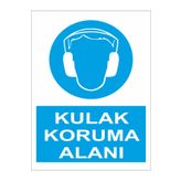 Sticker Masters Kulak Koruma Alanı Uyarı Levhası Sticker