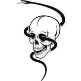 Sticker Masters Skull With Snake Sticker