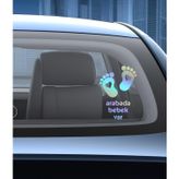 Sticker Usta Arabada Bebek Var - Araba - Oto - Motosiklet 02502 Çok Renkli 15x10 Cm 50 x 33 cmDizayn48584dfa-f32-50x33
