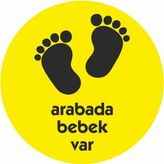 Sticker Usta Arabada Bebek Var Sticker - 20005 Renkli 150 x 150 cm 2000599-150x150