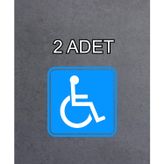 Sticker Usta Engelli Araç (2 Adet - Araba Oto Cam - 00217 Renkli 20X20 CM 120 x 120 cmusta030b3319-76f-120x120
