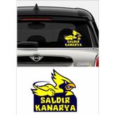 Sticker Usta Saldır Kanarya Fenerbahçe Araba Oto Motosiklet Sticker 02080 - 25x23 Cm - Renkli