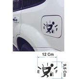 Sticker Usta Yakıt Deposu Kapağı Araba Oto Motosiklet Sticker 00023 - 12x9,5 Cm - Siyah