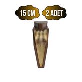 Stil 15Cm Plastik Ayak Mobilya Masa Ve Dolap Ayağı(15Cm)(Kahverengi - Altın) Kahverengi 15Cm 15Cm - 2 Adet