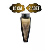 Stil 15Cm Plastik Ayak Mobilya Masa Ve Dolap Ayağı(15Cm)(Siyah - Altın) Siyah 15Cm 15Cm - 2 Adet