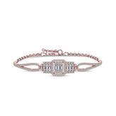 Stil Love Gümüş Rose Baget Bayan Bileklik