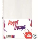 Stilo A4 Poşet Dosya 100'LÜ Saydam 30 Mic. - Şeffaf