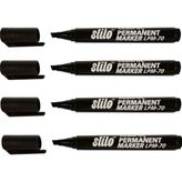 Stilo Permanent Kalem Kesik Uç Siyah ( 4 Adet ) - Permanent Markör
