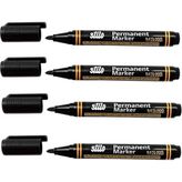 Stilo Permanent Kalem Yuvarlak Uç Siyah ( 4 Adet ) - Permanent Markör