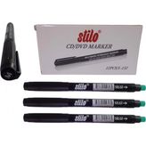 Stilo Silgili Asetat Kalemi - Siyah ( Üç Adet ) - Uç