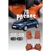Stiloto Renault Megane 3 (2009-2016) 7d Deri Havuzlu Oto Paspas | Tam Koruma,araca Özel Kesim & Hızlı Montaj - Taba