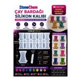 Stonechem Çay Bardağı Magnet Silikon Kalıbı 10’lu – Epoksi Reçine Magnet Kalıbı