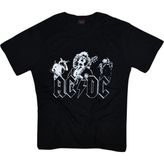 Stonedfame Ac-Dc Baskılı T-Shirt - XL - Siyah