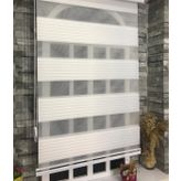 Storburada Ekru Geniş Pliseli Stor Zebra Perde 481-D