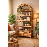 Store Bambu Rattan El Yapımı Kitaplık /Raf