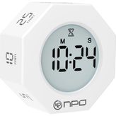 Str Store NPT22C Alarmlı G-Sensör Otomatik Zamanlayıcılı Küp Kronometre Pomodoro Motivasyon Saati (Beyaz) - 02-Siyah