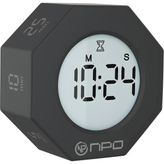 Str Store NPT22C Alarmlı G-Sensör Otomatik Zamanlayıcılı Küp Kronometre Pomodoro Motivasyon Saati (Siyah) - 02-Siyah